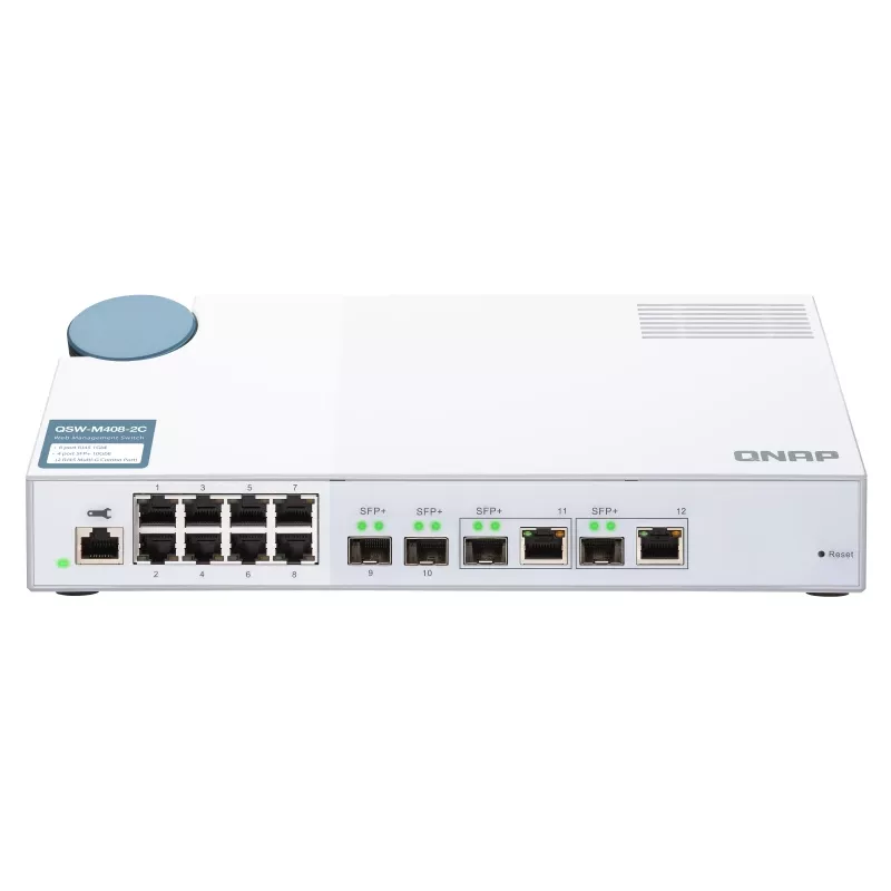 QNAP QSW-M408-2C Switch de rede Gerido L2 10G Ethernet (100/1000/10000) branco