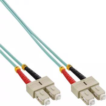 Cabo de fibra ótica duplex SC/SC InLine 83503O 3 m OM3 50/125 µm