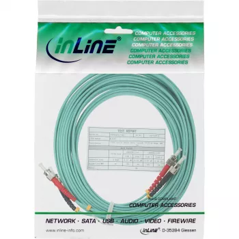 Cabo de fibra ótica duplex ST/ST InLine 50/125µm OM3 3m