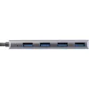 Hub USB 3.2 InLine, USB-C para 4x USB A 10 Gb/s, alumínio, cinzento