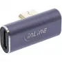 Adaptador USB4 InLine, ficha/conector fêmea USB-C vertical direita/esquerda em ângulo