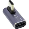 Adaptador USB4 InLine, ficha/conector fêmea USB-C vertical direita/esquerda em ângulo