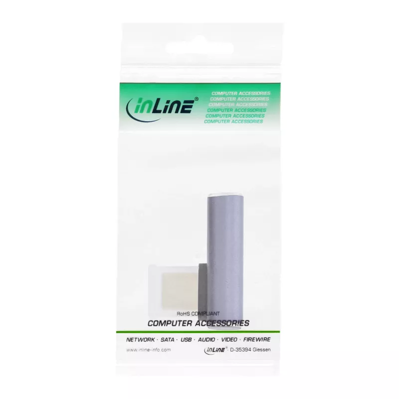 Adaptador USB4 InLine, ficha/conector fêmea USB-C vertical direita/esquerda em ângulo