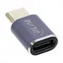 Adaptador USB4 InLine ficha/conector fêmea USB-C alumínio cinzento 35900A