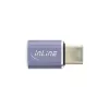 Adaptador USB4 InLine ficha/conector fêmea USB-C alumínio cinzento 35900A