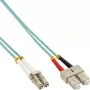 Cabo de fibra ótica duplex LC/SC InLine 50/125µm OM3 3m