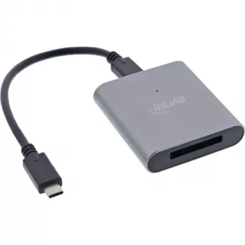 Leitor de cartões InLine USB 3.2 USB-C ou USB-A, para cartões CFexpress tipo B