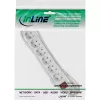 Régua de tomadas InLine 16465S 6 tomadas Schuko CEE 7/3 branco 5m