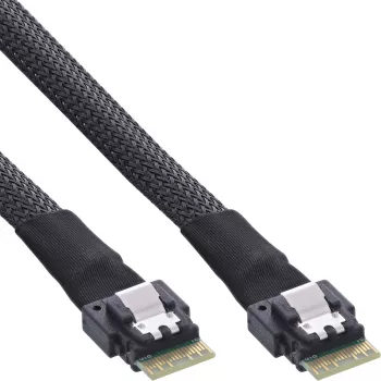 Cabo SAS slim InLine, SFF-8654 para SFF-8654, 24Gb/s, 0,5m
