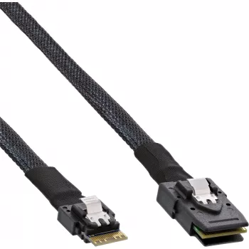 Cabo SAS slim InLine 27645B SFF-8654 para Mini SAS SFF-8087 12Gb/s 1m