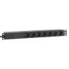 Intellinet PDU 19 polegadas 1U para rack 7 tomadas proteção contra sobretensão 16 A cabo 3 m