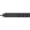 Intellinet PDU 19 polegadas 1U para rack 7 tomadas proteção contra sobretensão 16 A cabo 3 m