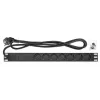 Intellinet PDU 19 polegadas 1U para rack 7 tomadas proteção contra sobretensão 16 A cabo 3 m