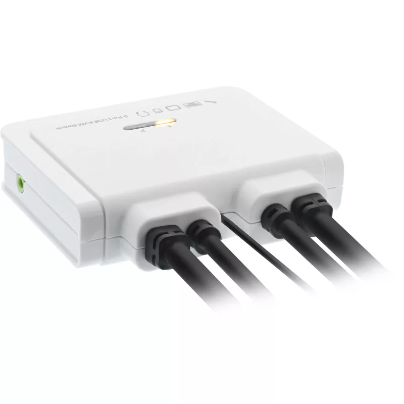 Cabo InLine comutador KVM, 2 portas, DisplayPort 1.2, 4K, USB, áudio