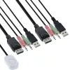 Cabo InLine comutador KVM, 2 portas, DisplayPort 1.2, 4K, USB, áudio