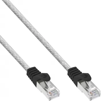 Cabo de rede InLine SF/UTP Cat.5e transparente 0,3 m