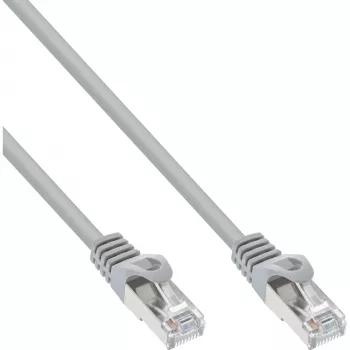 Cabo de rede InLine SF/UTP Cat.5e RJ-45 0,25 m cinzento