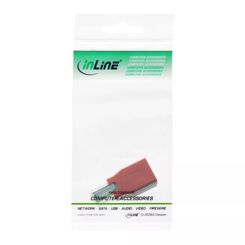 Adaptador crossover InLine RJ45 macho para fêmea 69994K