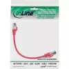 Cabo de rede InLine, S/FTP (PiMf), Cat.8.1, 2000MHz, sem halogéneos, vermelho, 0,3 m