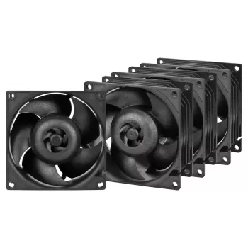 Ventoinha ARCTIC S8038-10K 80 mm 102 cfm rolamento de esferas duplo preto