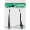 Cabo de rede plano InLine, U/FTP, Cat.8.1, TPE sem halogéneos, preto, 0,3 m