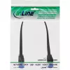 Cabo patch InLine plano, U/FTP, Cat.6A, TPE sem halogéneos, preto, 0,3 m