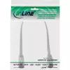 Cabo patch InLine plano, U/FTP, Cat.8.1, TPE sem halogéneos, branco, 0,25 m