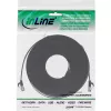 Cabo patch plano InLine, U/FTP, Cat.8.1, TPE sem halogéneos, preto, 7,5 m
