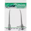 Cabo patch InLine plano, U/FTP, Cat.8.1, TPE sem halogéneos, cinzento, 0,3 m