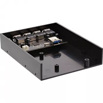 Hub de painel USB 3.0 InLine de 4 portas para baía de disquete de 3,5