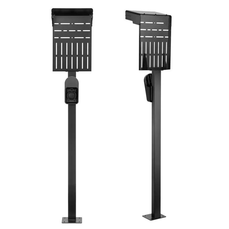 Suporte universal InLine para wallbox com suporte para cabo de carregamento EV, preto