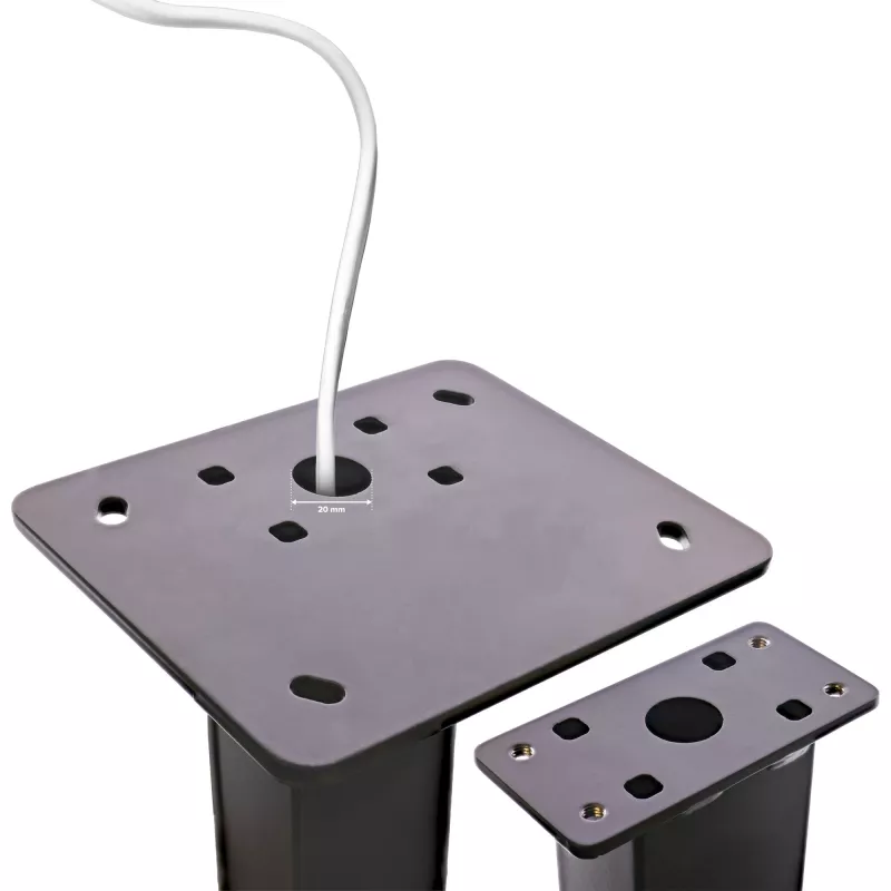 Suporte universal InLine para wallbox com suporte para cabo de carregamento EV, preto