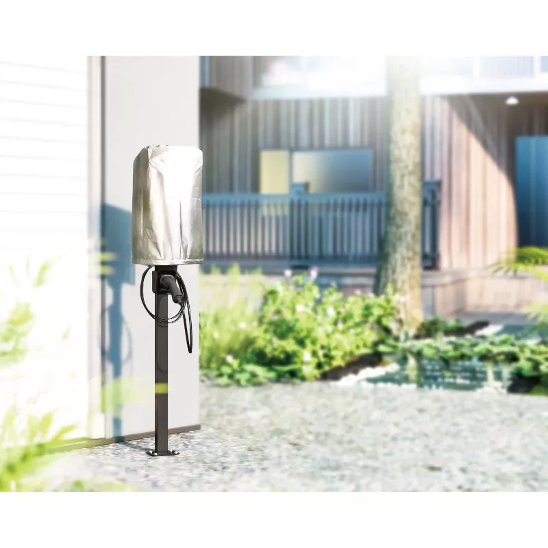 Suporte universal InLine para wallbox com suporte para cabo de carregamento EV, preto