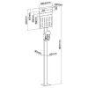 Suporte universal InLine para wallbox com suporte para cabo de carregamento EV, preto