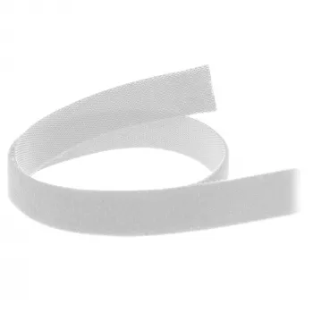 Abraçadeira de velcro InLine 10 m × 16 mm branco – abraçadeira de velcro reutilizável
