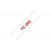 Fita de etiquetagem TC Brother TC202 12mm vermelho sobre branco