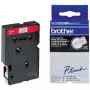 Fita de etiquetagem TC Brother TC202 12mm vermelho sobre branco