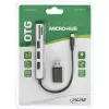 Leitor de cartões USB OTG InLine & hub USB 2.0 de 3 portas para SDXC & microSD + adaptador
