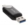 Leitor de cartões duplo USB3.0 InLine, USB A e Micro-USB 2.0 para SDXC e microSDXC