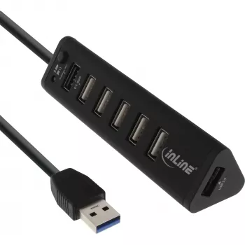 Hub USB InLine Smart Hub 7 portas USB 3.0 & 2.0 com porta de carregamento rápido