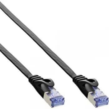 Cabo de rede plano InLine, U/FTP, Cat.6A, preto, 5 m
