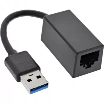 Cabo adaptador de rede InLine USB 3.2 Gigabit Ethernet, USB-A