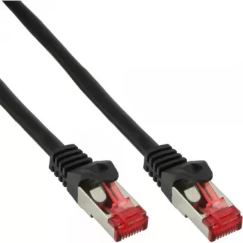 Cabo de rede S/FTP PiMF Cat.6 250MHz PVC cobre preto 0,3m InLine