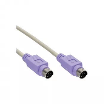 Cabo PS/2 InLine macho/macho cinzento com ficha violeta 2m