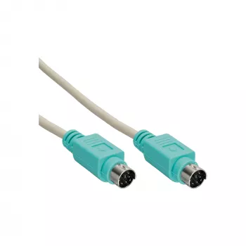 Cabo PS/2 InLine macho/macho cinzento com ficha verde 2 m