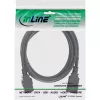 Cabo de alimentação InLine C19 / C20 3 polos ficha / conector fêmea IEC preto 0,75 m