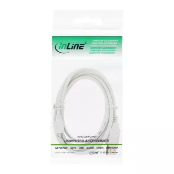 Cabo Micro USB 2.0 InLine, ficha USB Type-A / ficha Micro-B, branco, 5 m