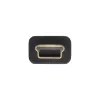 Cabo Mini USB 2.0 InLine, ficha Type-A / ficha Mini-B (5 pinos), preto/dourado, 3 m
