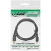 Cabo Mini USB 2.0 InLine, ficha Type-A / ficha Mini-B (5 pinos), preto/dourado, 2 m