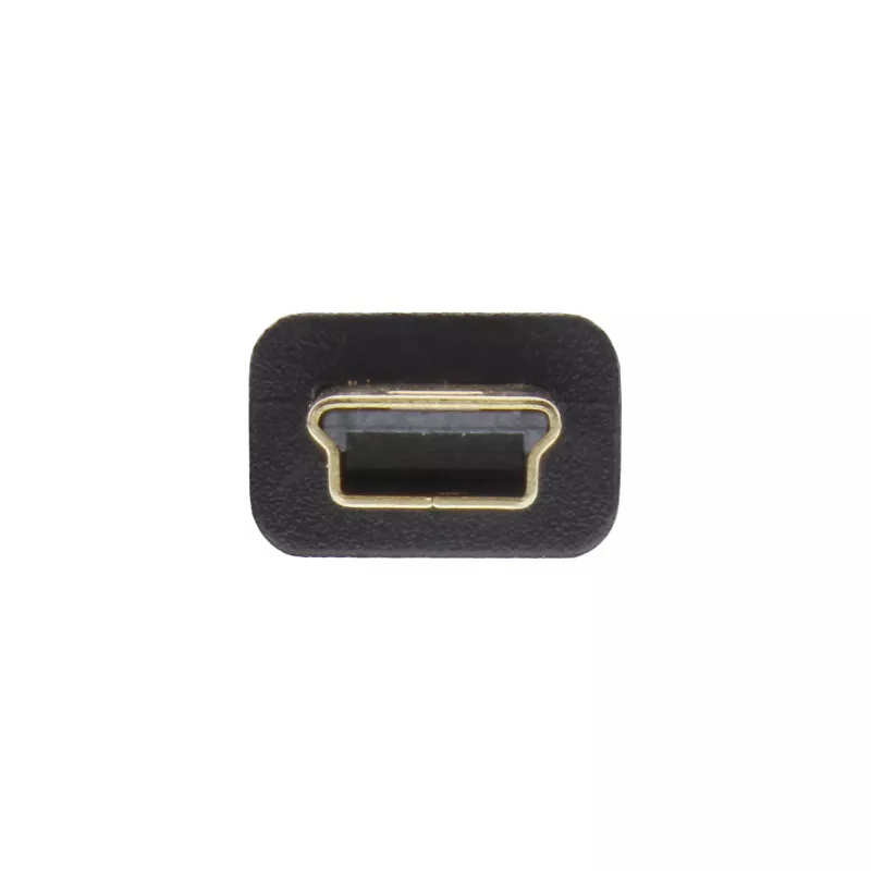 Cabo Mini USB 2.0 InLine, ficha Type-A / ficha Mini-B (5 pinos), preto/dourado, 1 m